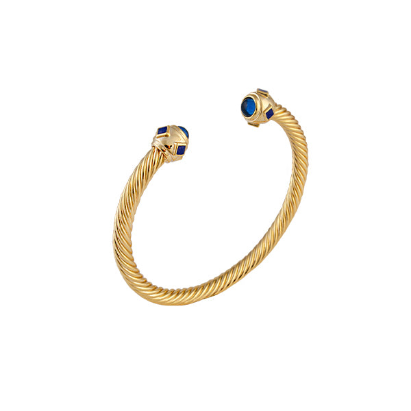 Adeline Bangle with Blue Cabochons Adeline Bangle with Blue Cabochons