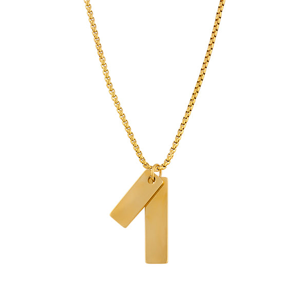 Men Double Tag Necklace