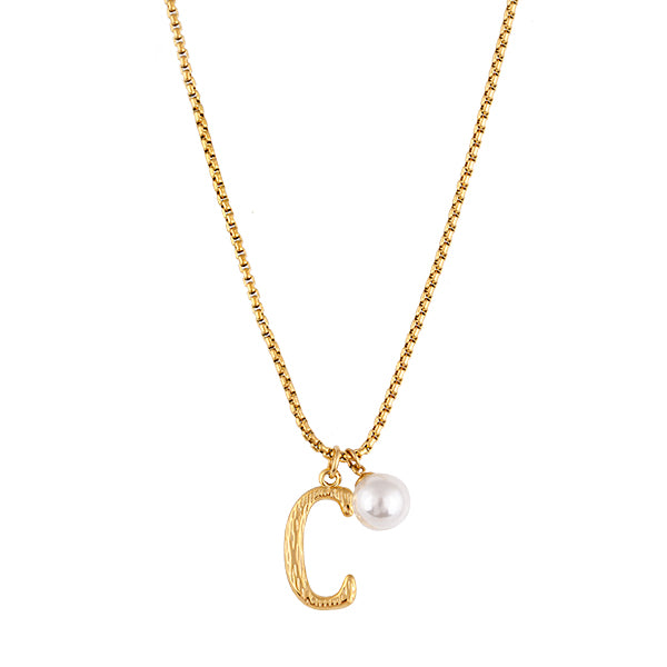 Pearl Letter C Necklace