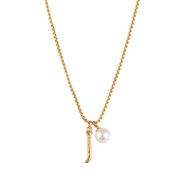 Pearl Letter J Necklace