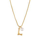 Pearl Letter L Necklace