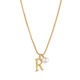 Pearl Letter R Necklace
