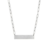 Adult Bar Paperclip Necklace