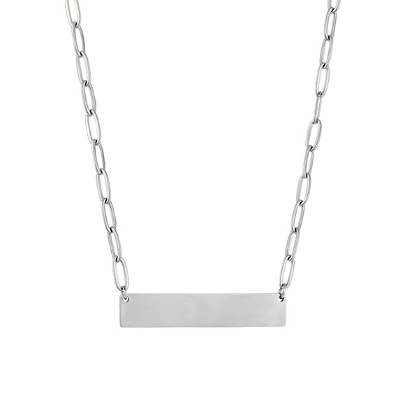 Adult Bar Paperclip Necklace