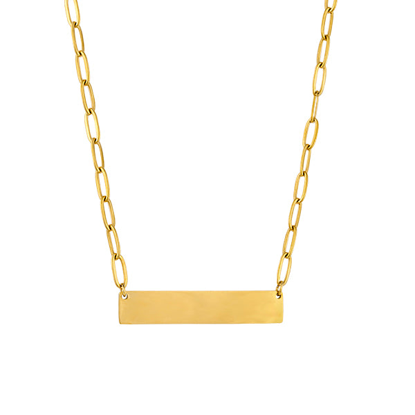 Adult Bar Paperclip Necklace